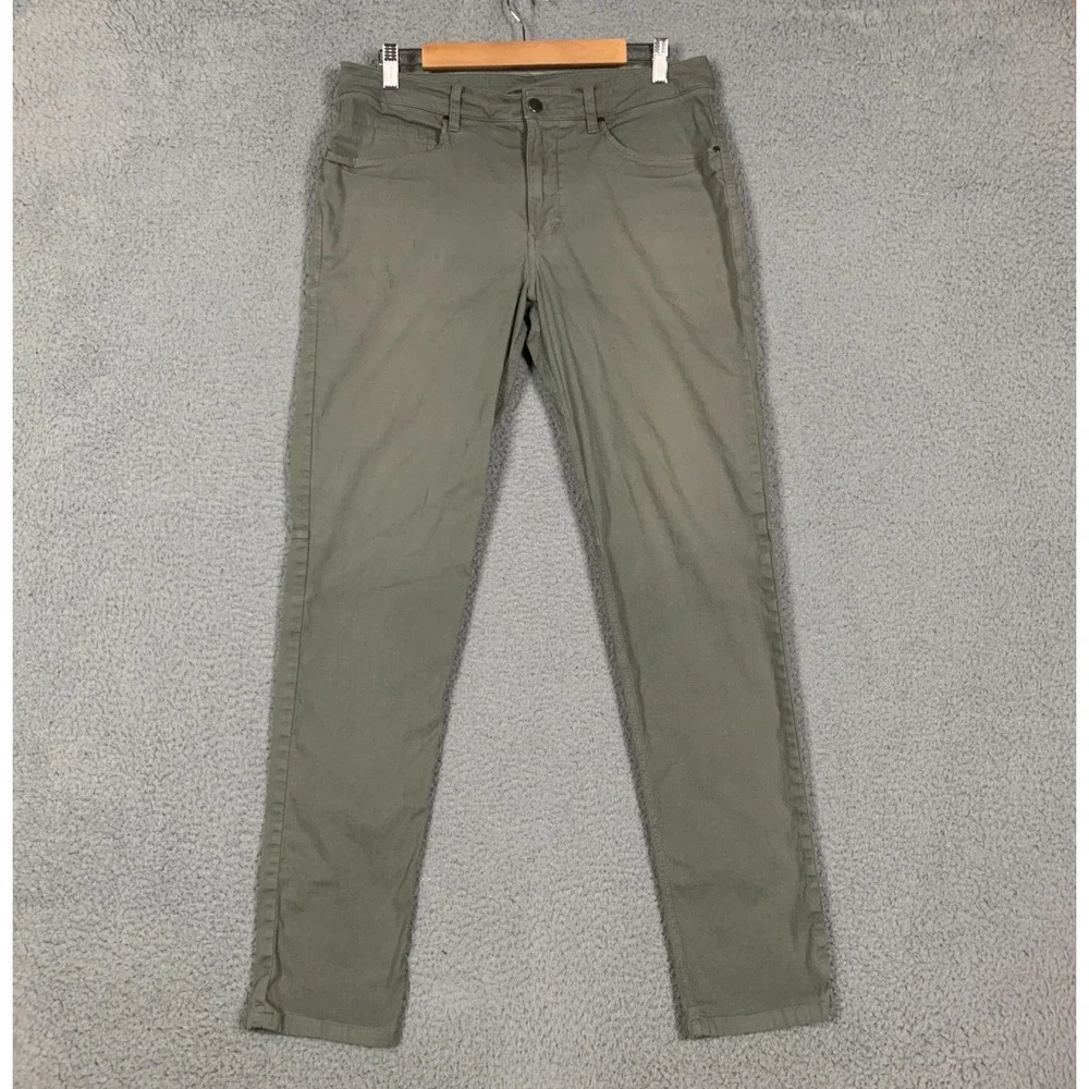 Lululemon ABC Pant Men's 31 x 31 Grey Sage Garment Dyed Washed Slim Fit 5 Pocket